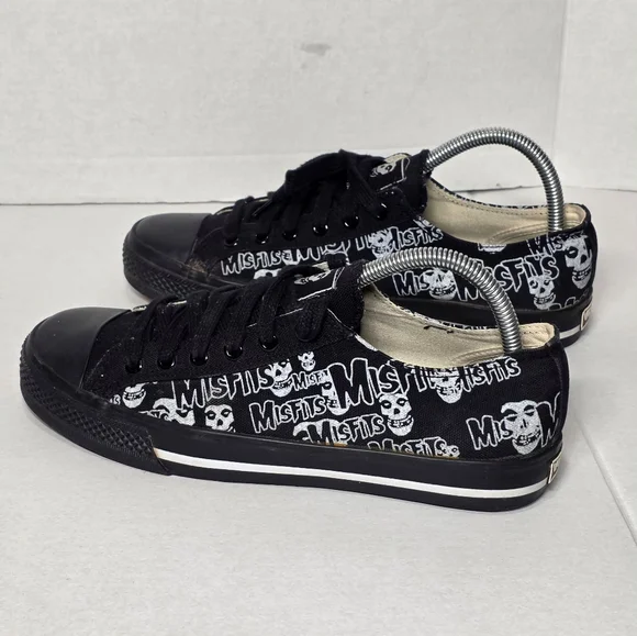 Rare Vintage The MisFits Sneakers Mens 8 Vision Street Wear Crimson Ghost Punk - Picture 2 of 11